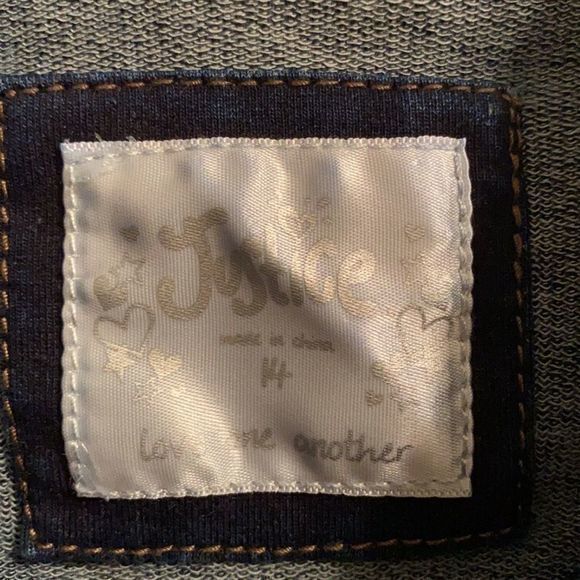 Justice Dark Stretch Denim Jacket - Picture 2 of 2